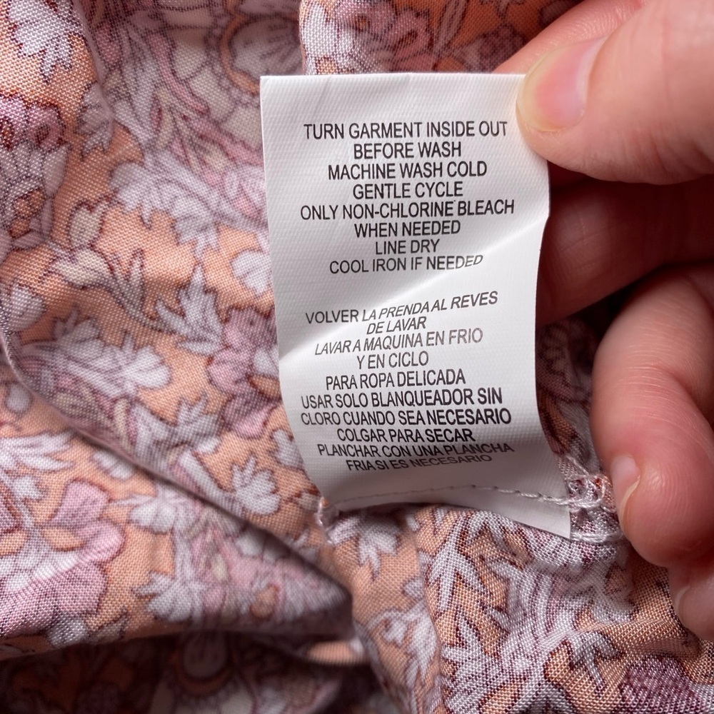 Mason & Belle Women's Paisley Print Top - Orange, Pink, and White - Picture 9 of 13